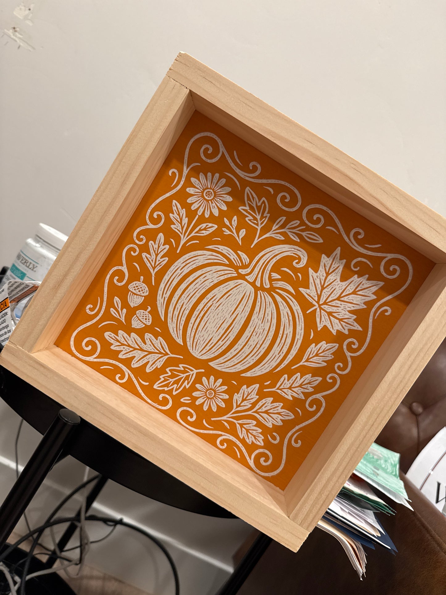 Pumpkin Scroll Sign