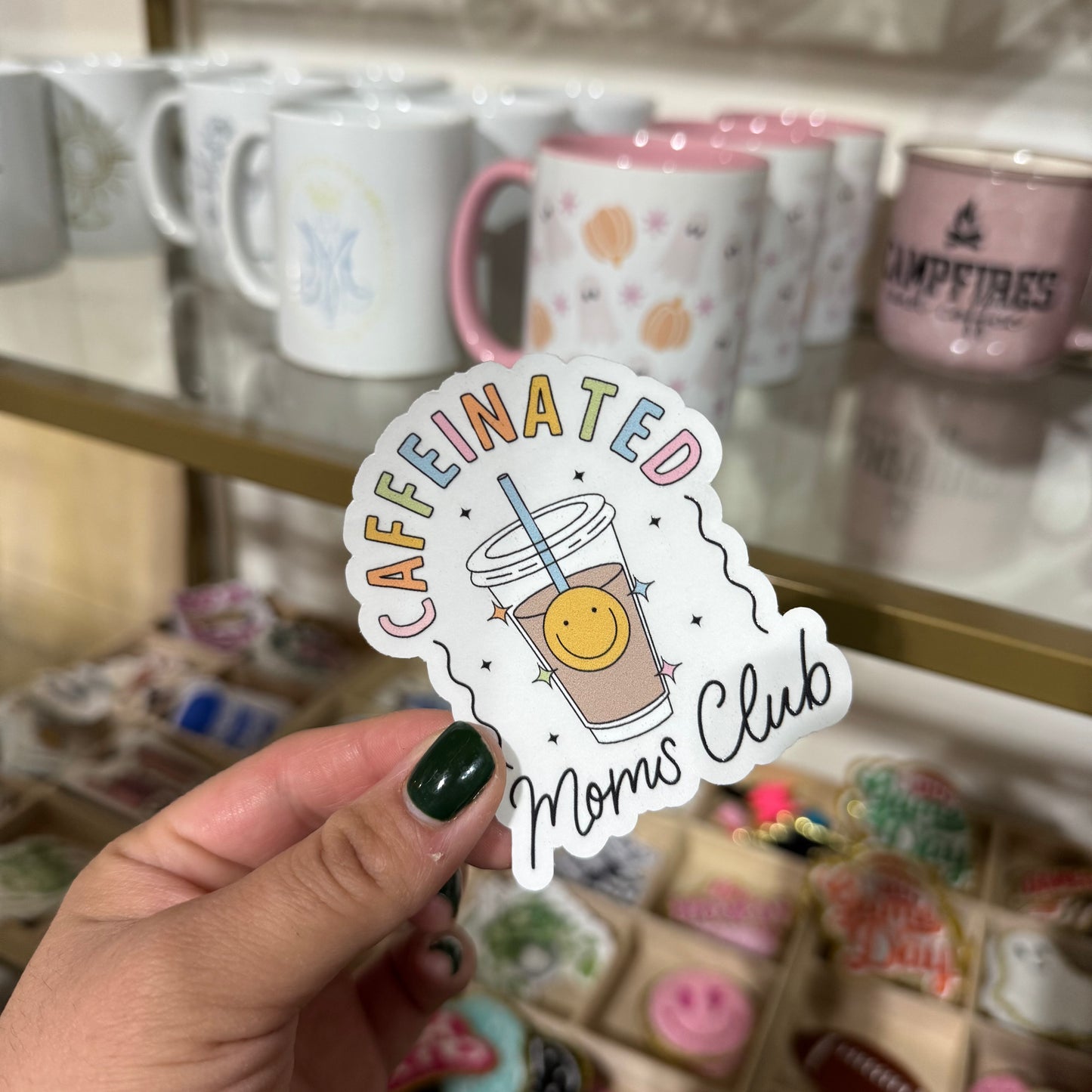 Caffeinated Moms Club Sticker