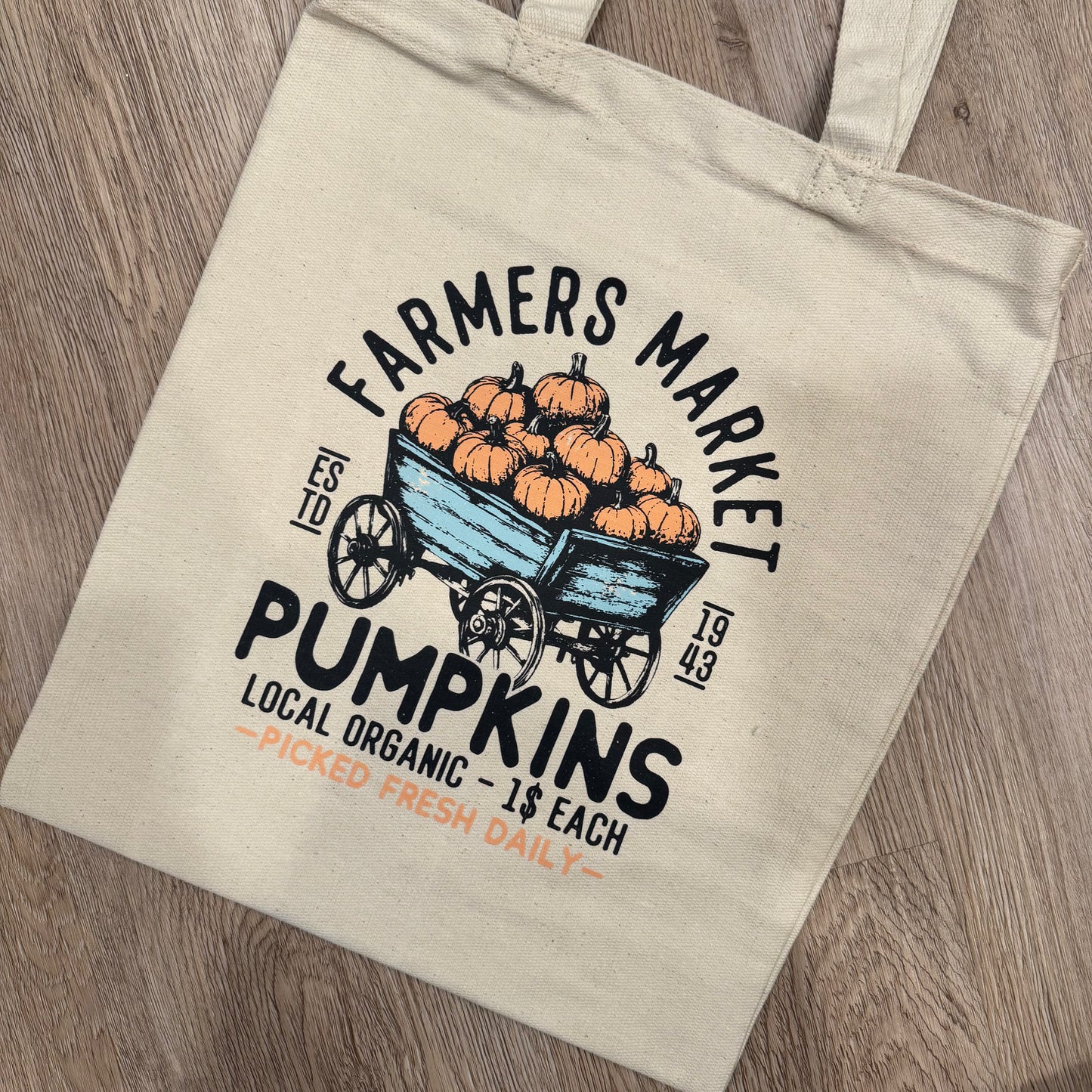 Pumpkin Market Canvas Tote Bag