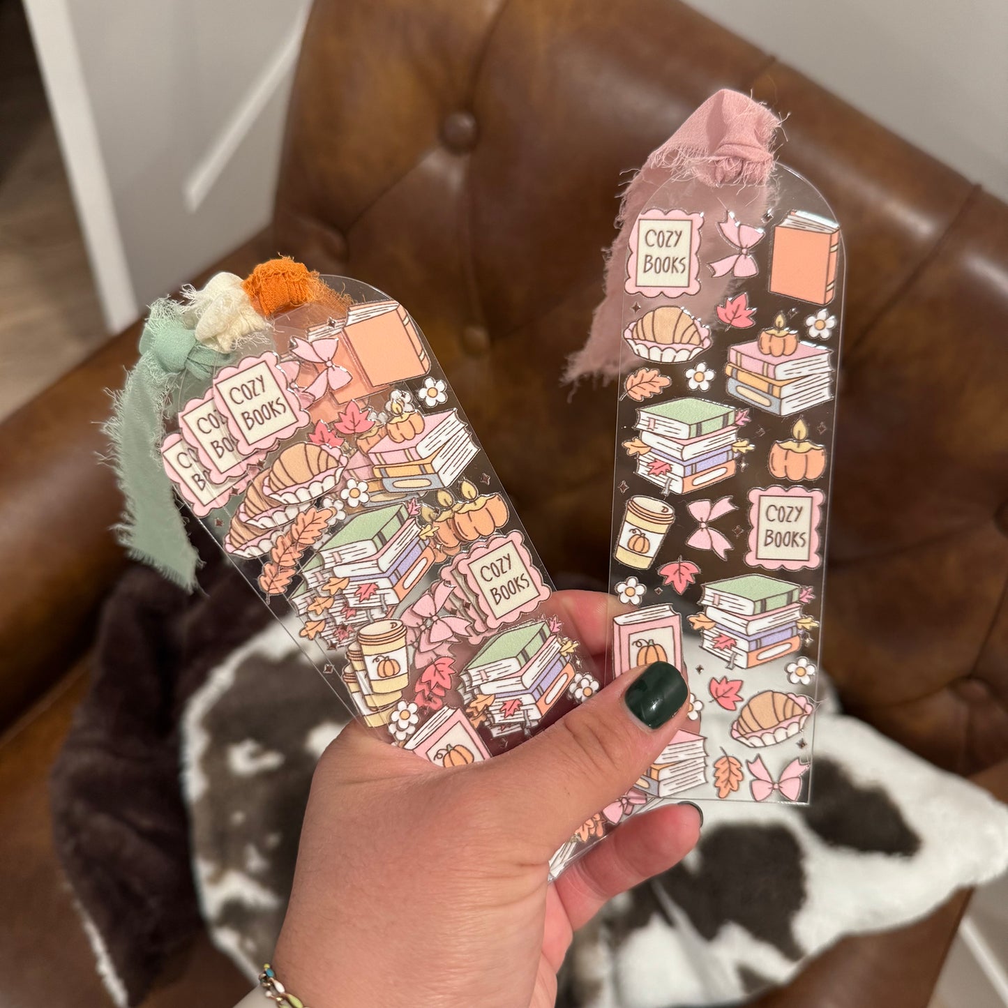 Fall Books Acrylic Bookmark