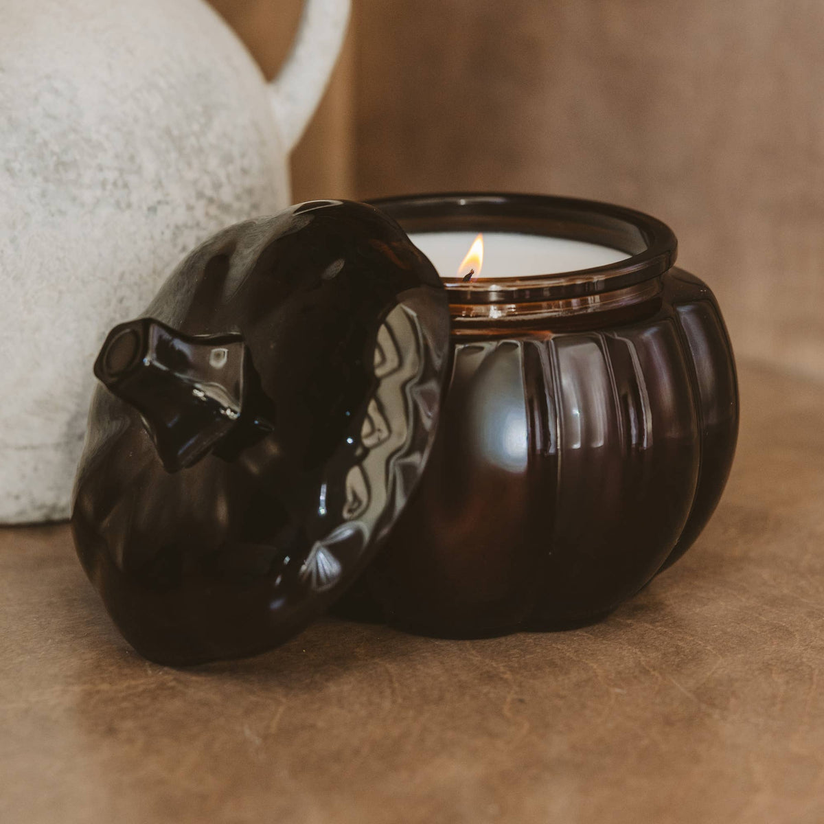 Hello Fall Soy Candle, 20 oz Pumpkin Jar - Fall Decor