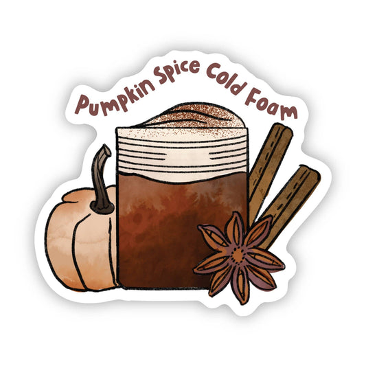 Pumpkin Spice Cold Foam Text Sticker