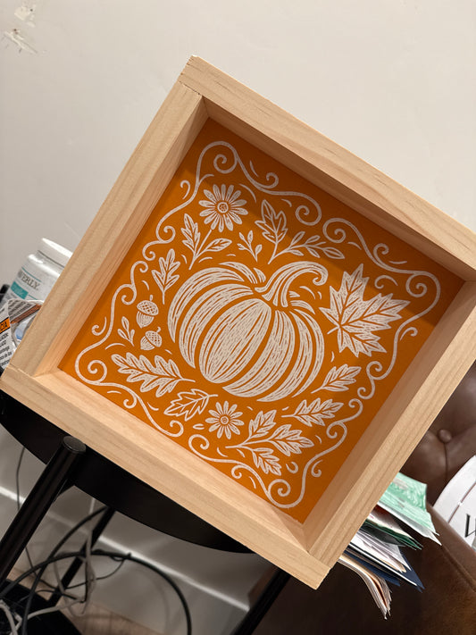 Pumpkin Scroll Sign