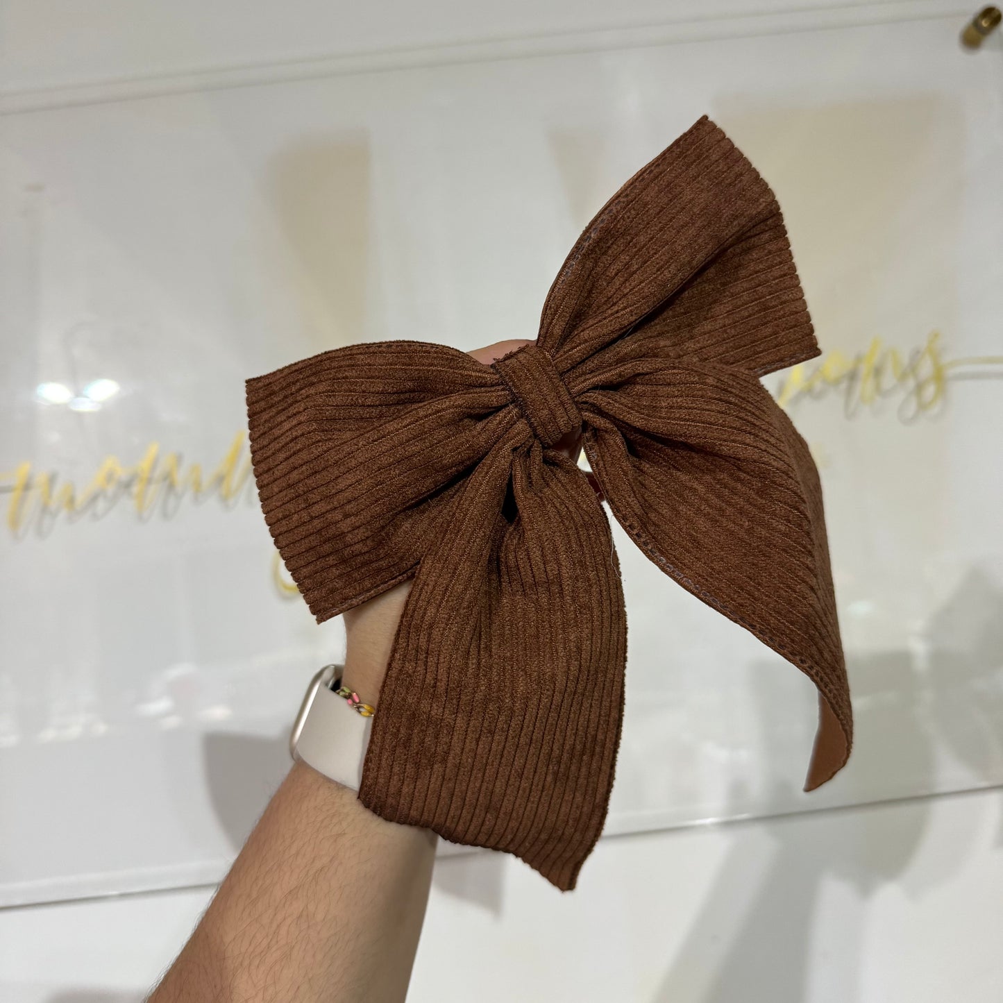 Large Corduroy Hair Bow