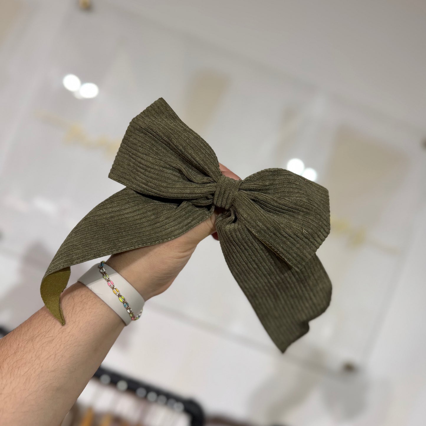 Large Corduroy Hair Bow