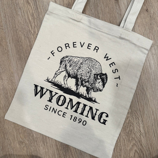 WY Forever West Canvas Tote Bag