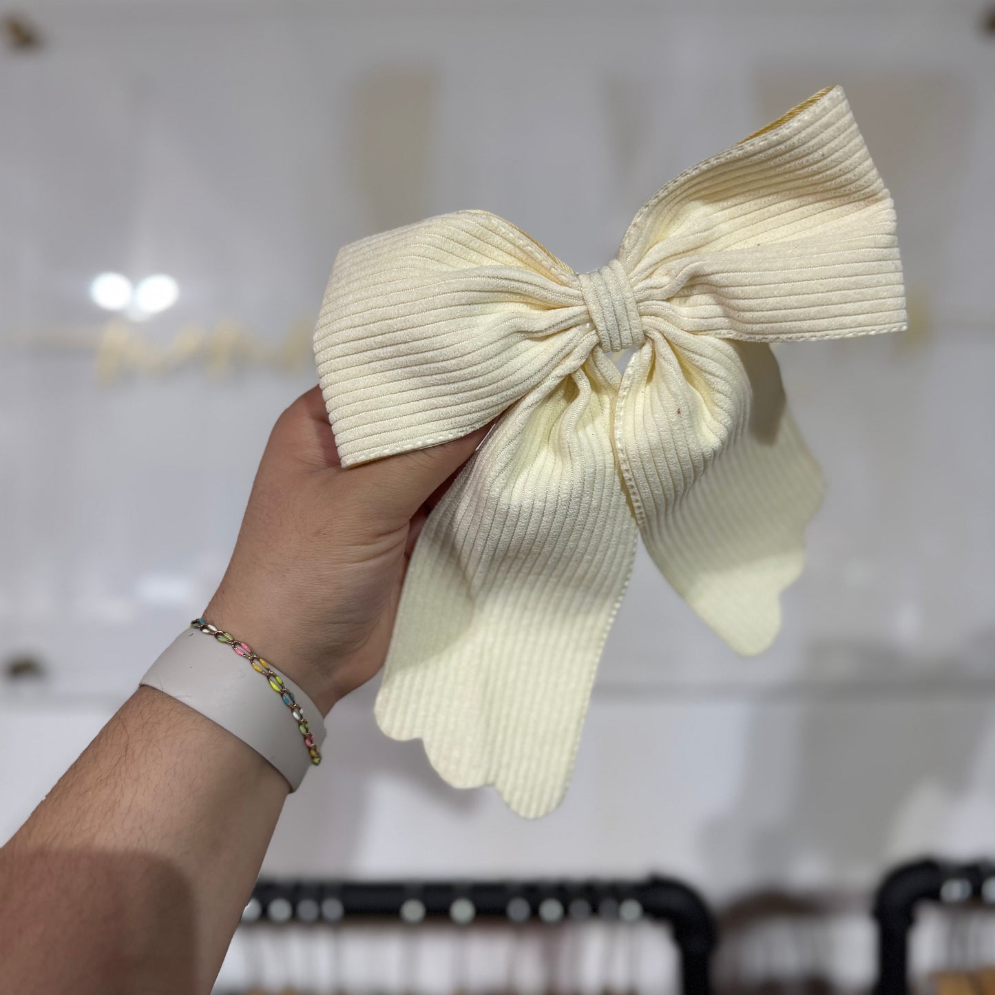 Large Corduroy Hair Bow