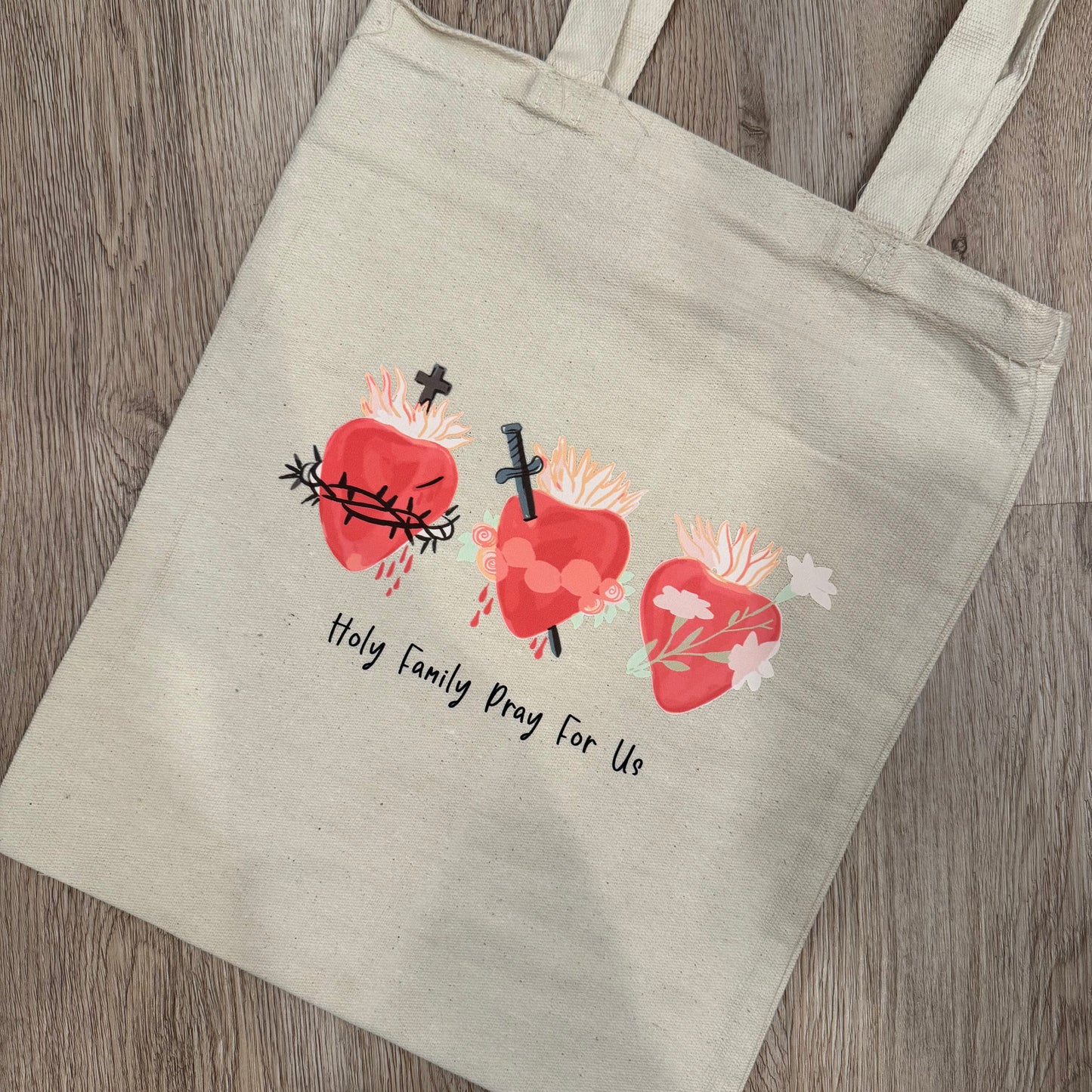 JMJ Hearts Canvas Tote Bag