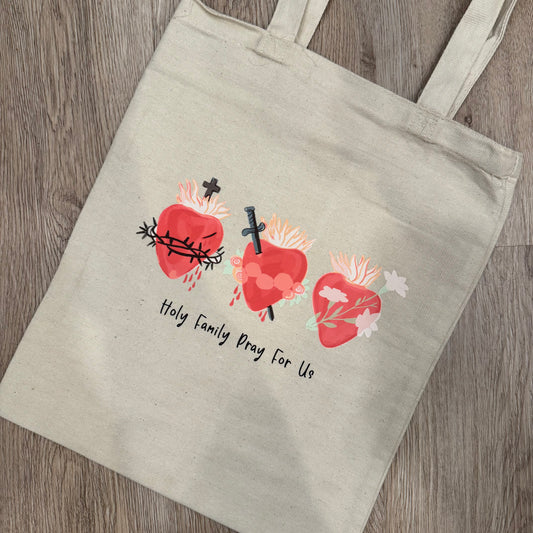 JMJ Hearts Canvas Tote Bag
