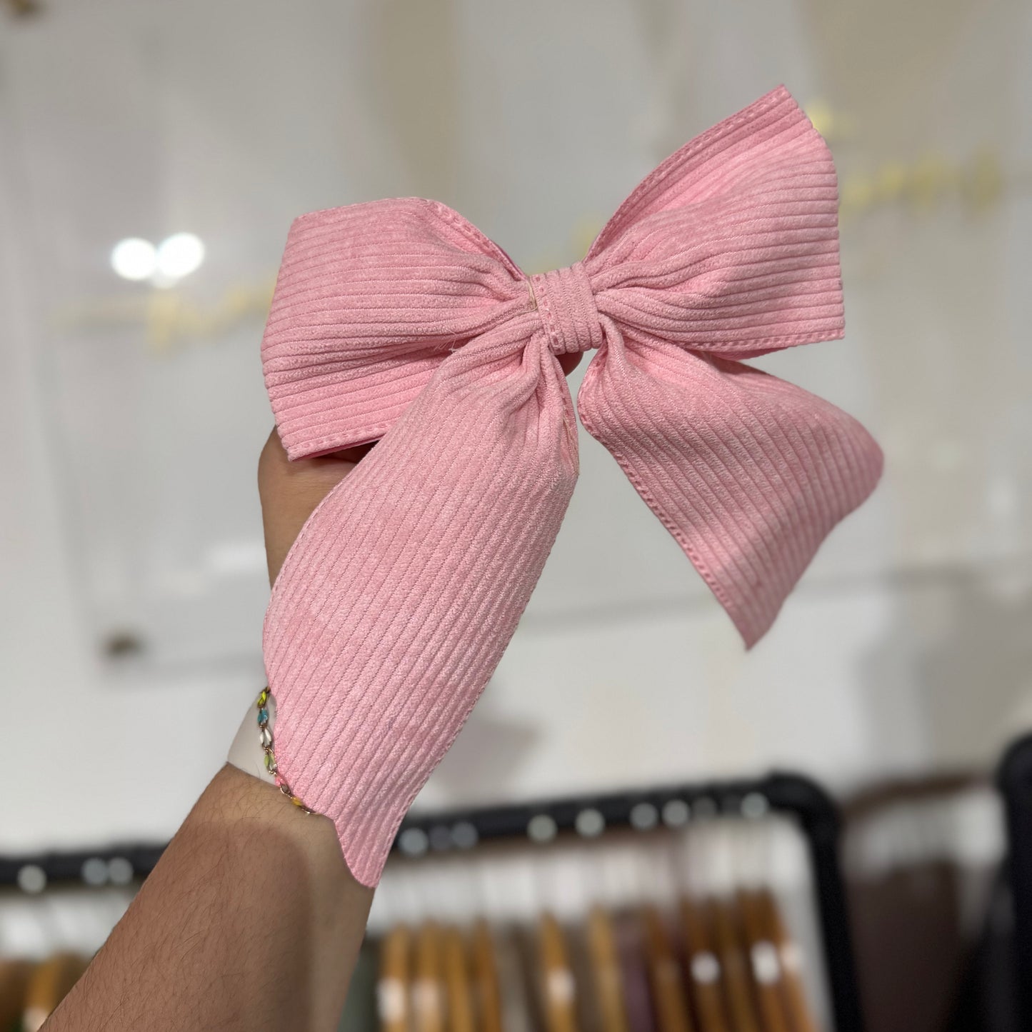 Large Corduroy Hair Bow