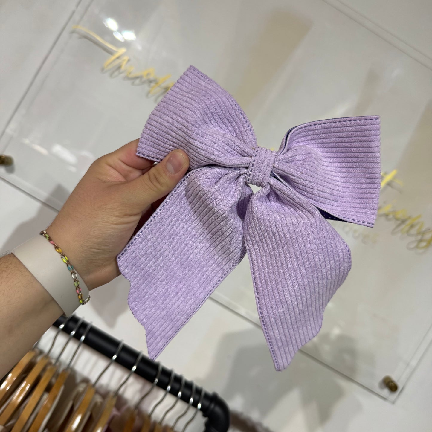 Large Corduroy Hair Bow