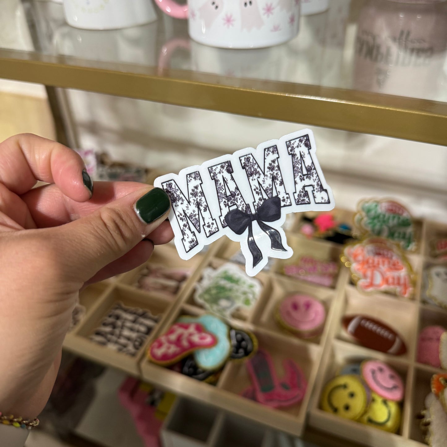 Black Coquette Mama Sticker