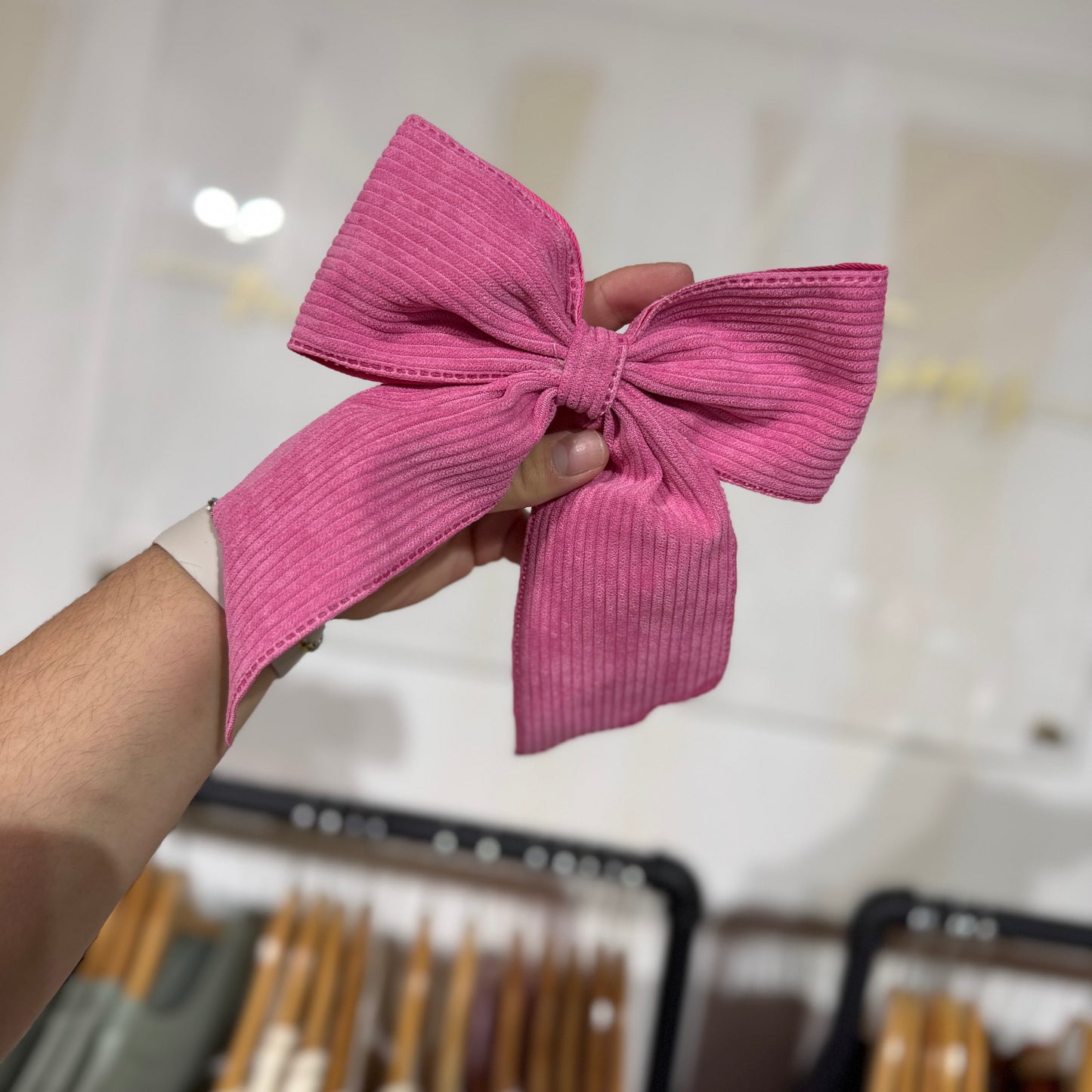 Large Corduroy Hair Bow