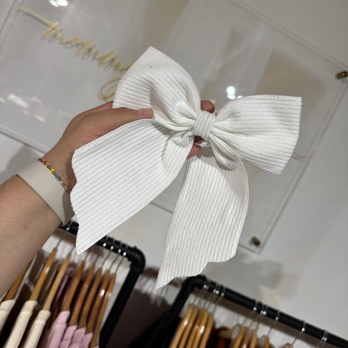 Large Corduroy Hair Bow