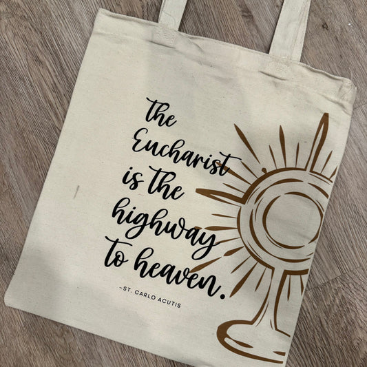 Carlo Acutis Canvas Tote Bag
