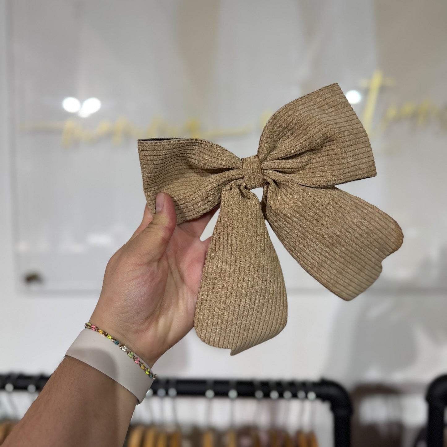 Large Corduroy Hair Bow