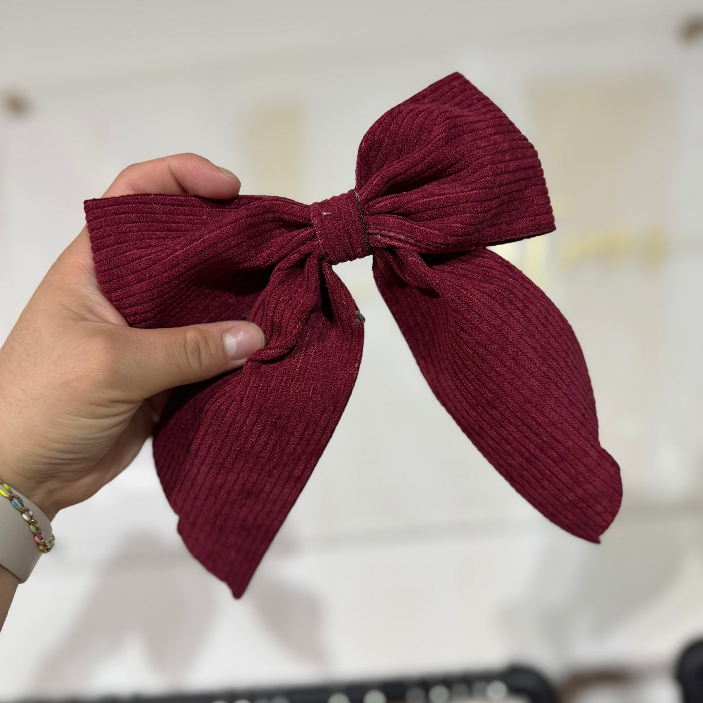 Large Corduroy Hair Bow