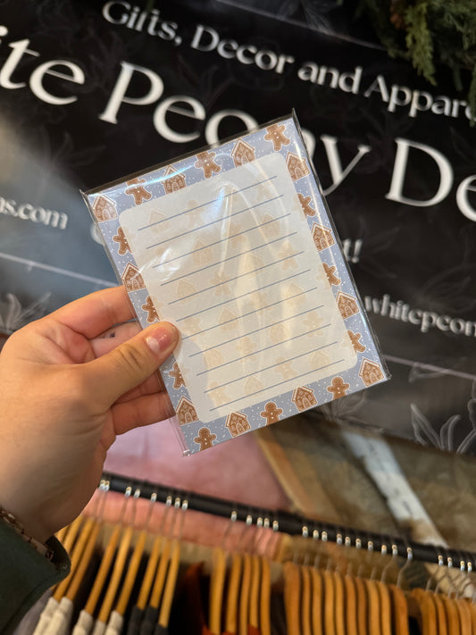 Gingerbread Lined Notepad