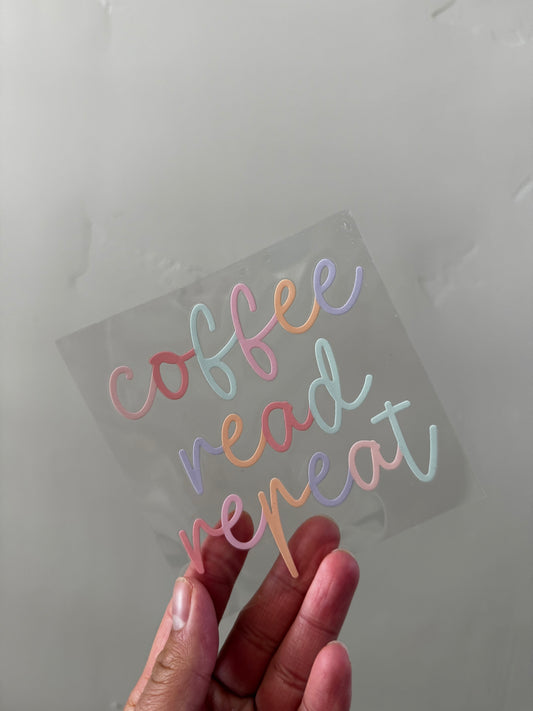 Coffee Read Repeat Decal