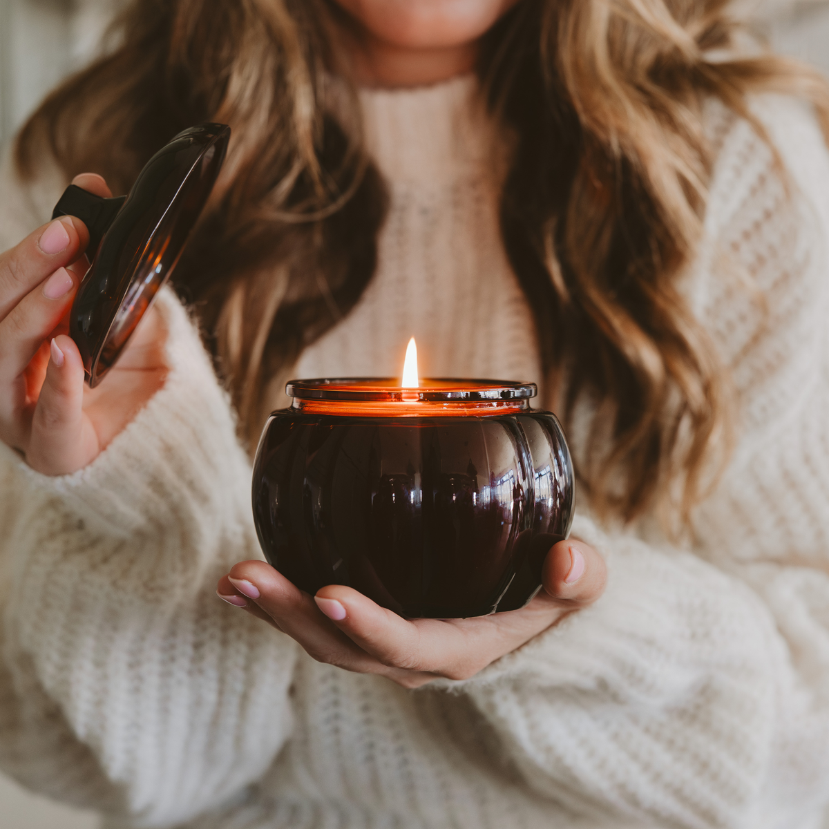 Hello Fall Soy Candle, 20 oz Pumpkin Jar - Fall Decor