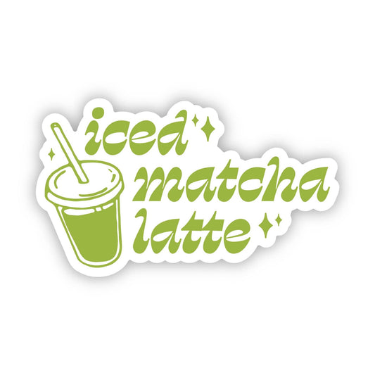 Iced Matcha Latte Cup Sticker